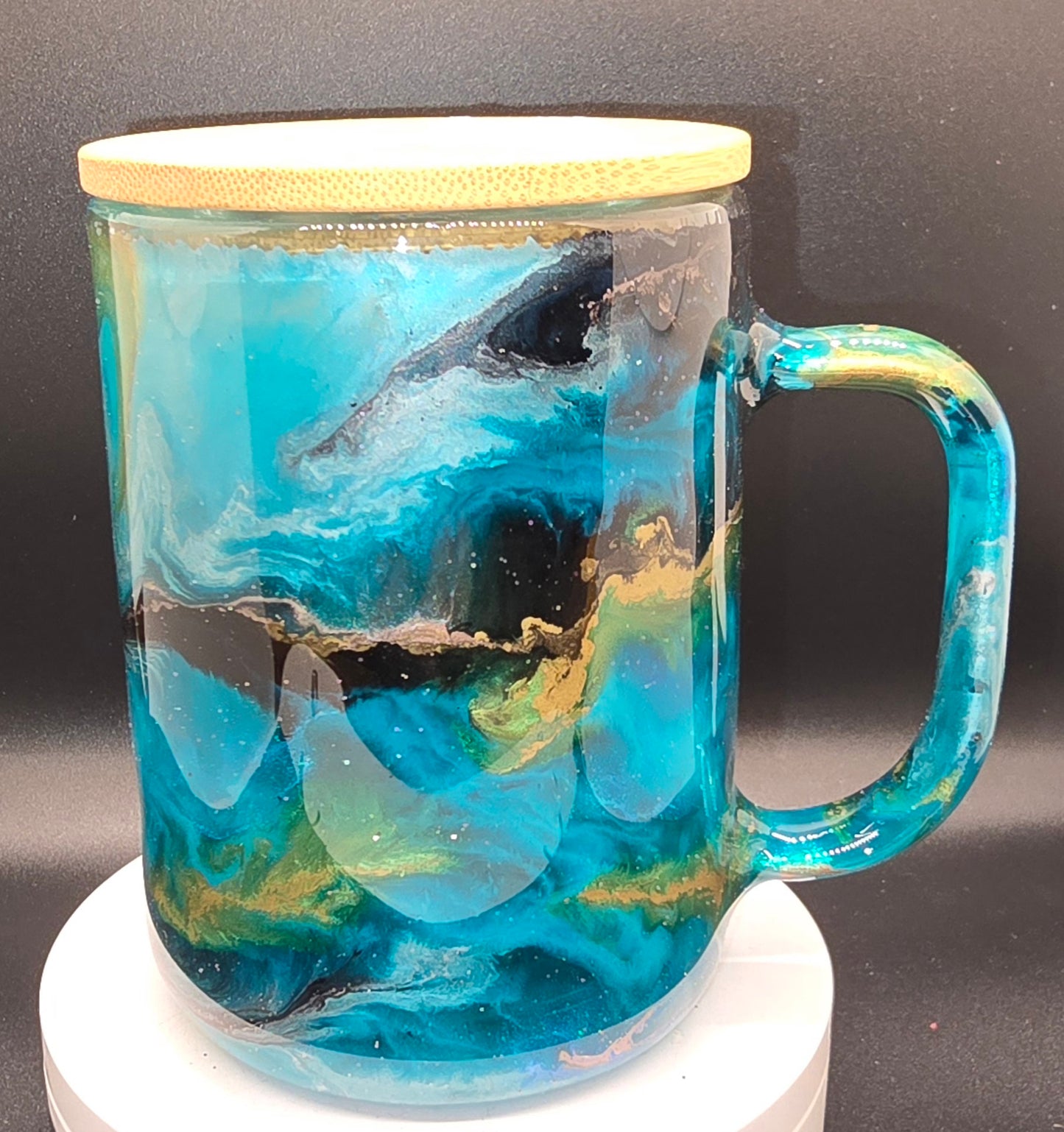#40 15oz glass coffee mug - Ronda