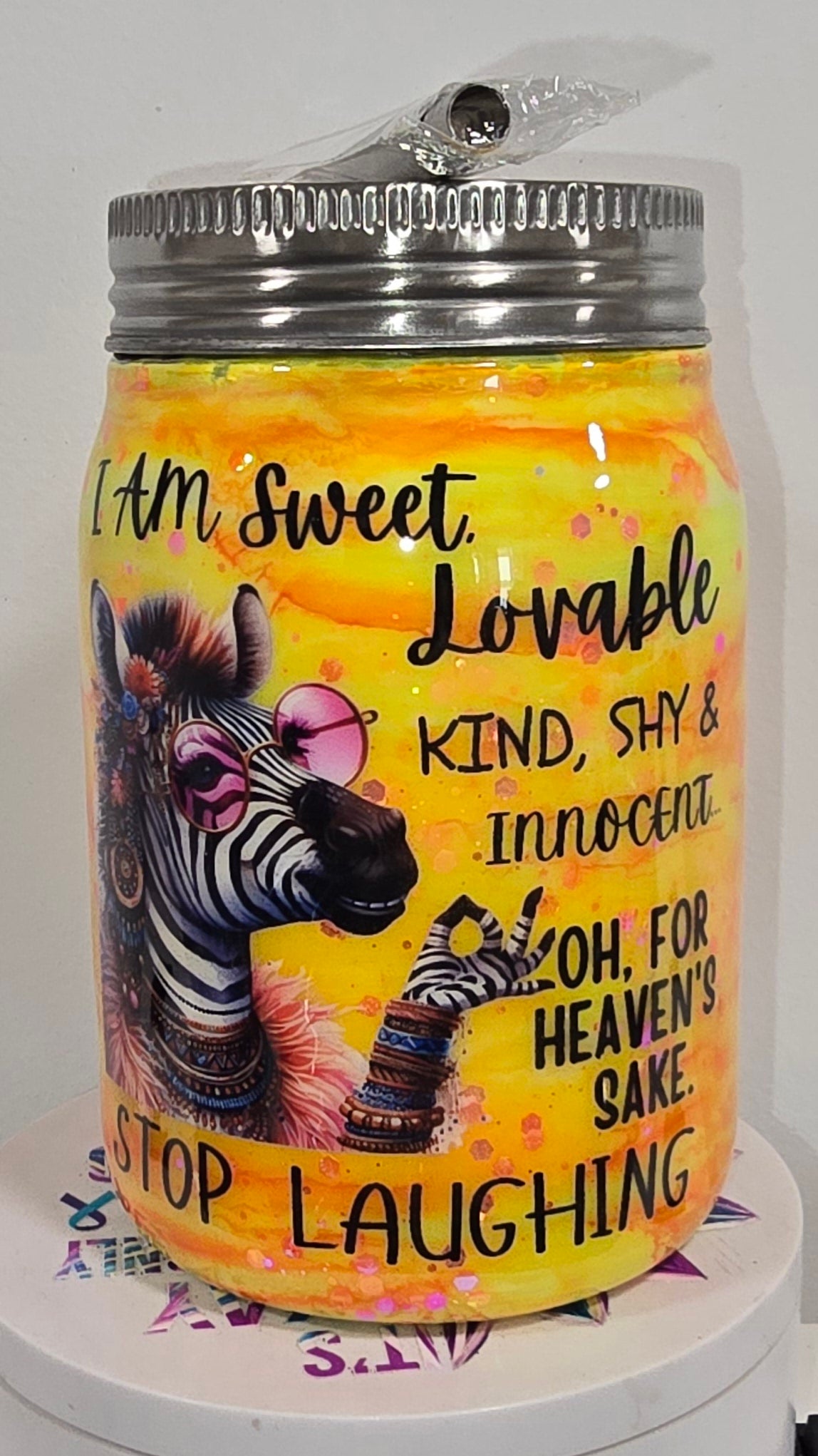 #4 Mason Jar stop laughing MELISSA