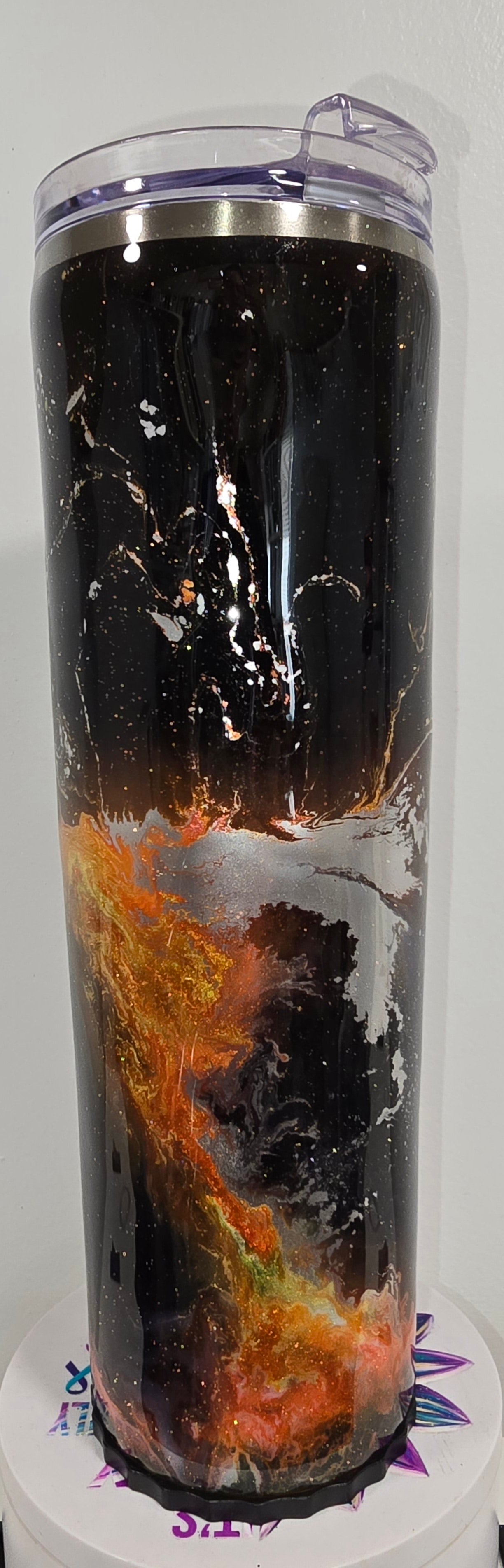 #21 30oz strawbler fire nebula HEATHER A