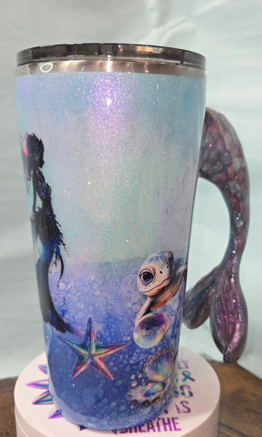 #2 16oz slim 3D MERMAID