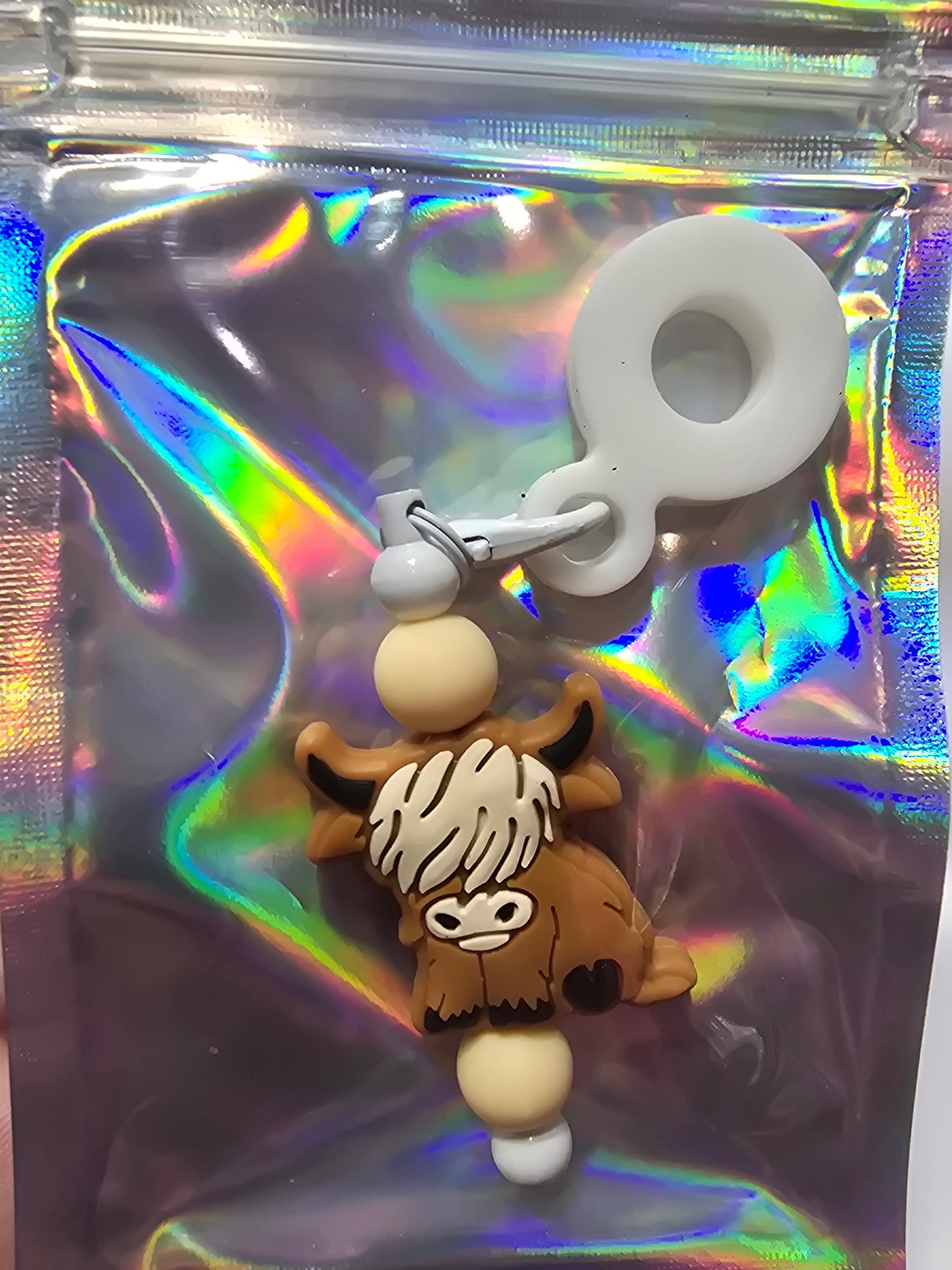 Silicone straw charms