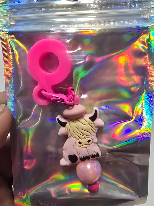 Silicone straw charms