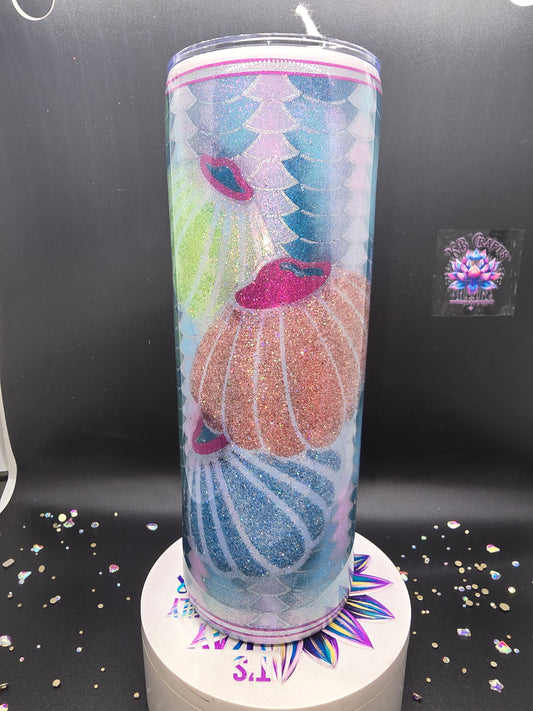 20oz Skinny sea shells
