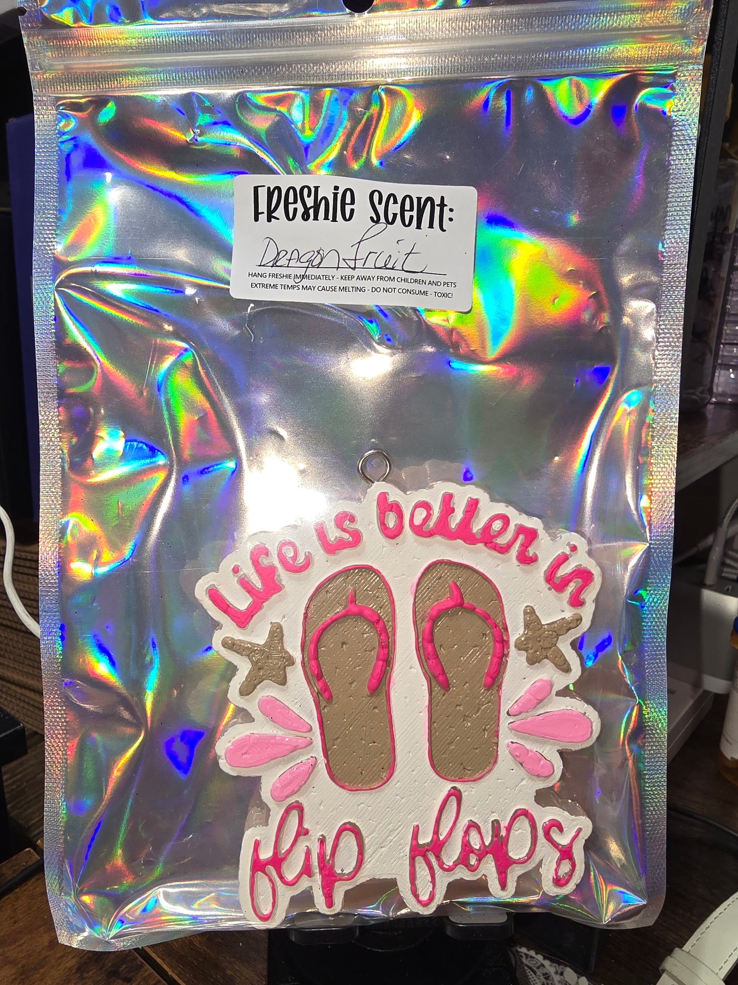 Life Is Better In Flip Flops "dragonfruit"